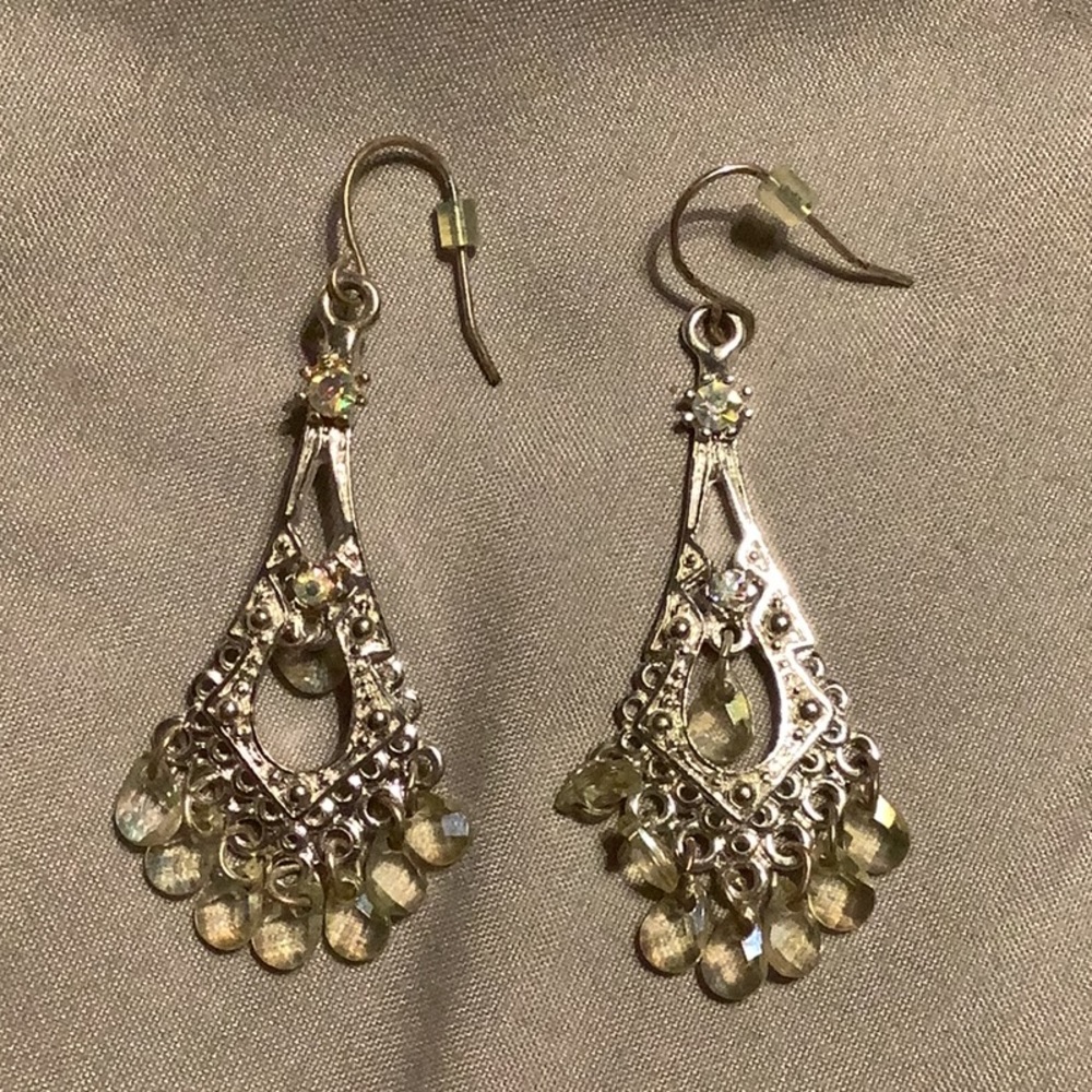 🌹Crystalline chandelier earrings beaded pierced